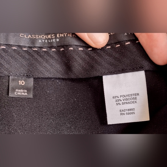 Nordstrom Classiques Entier Black Pleated Dress Pants, W's Size 10, NWOT - Picture 7 of 10